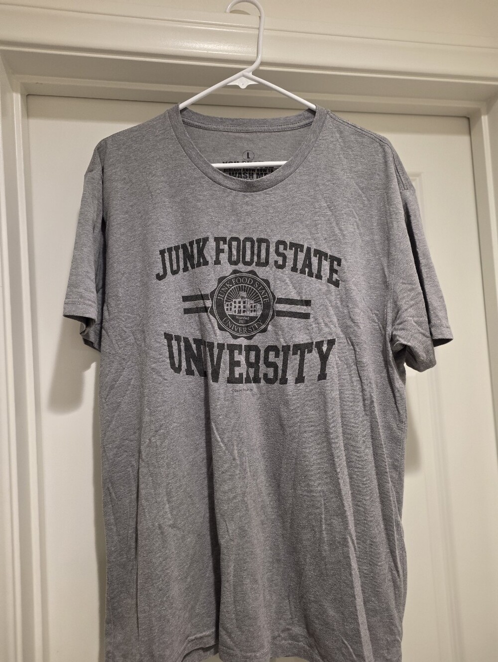 Super Fresh Junk Food State University Graphic Tee - Gray